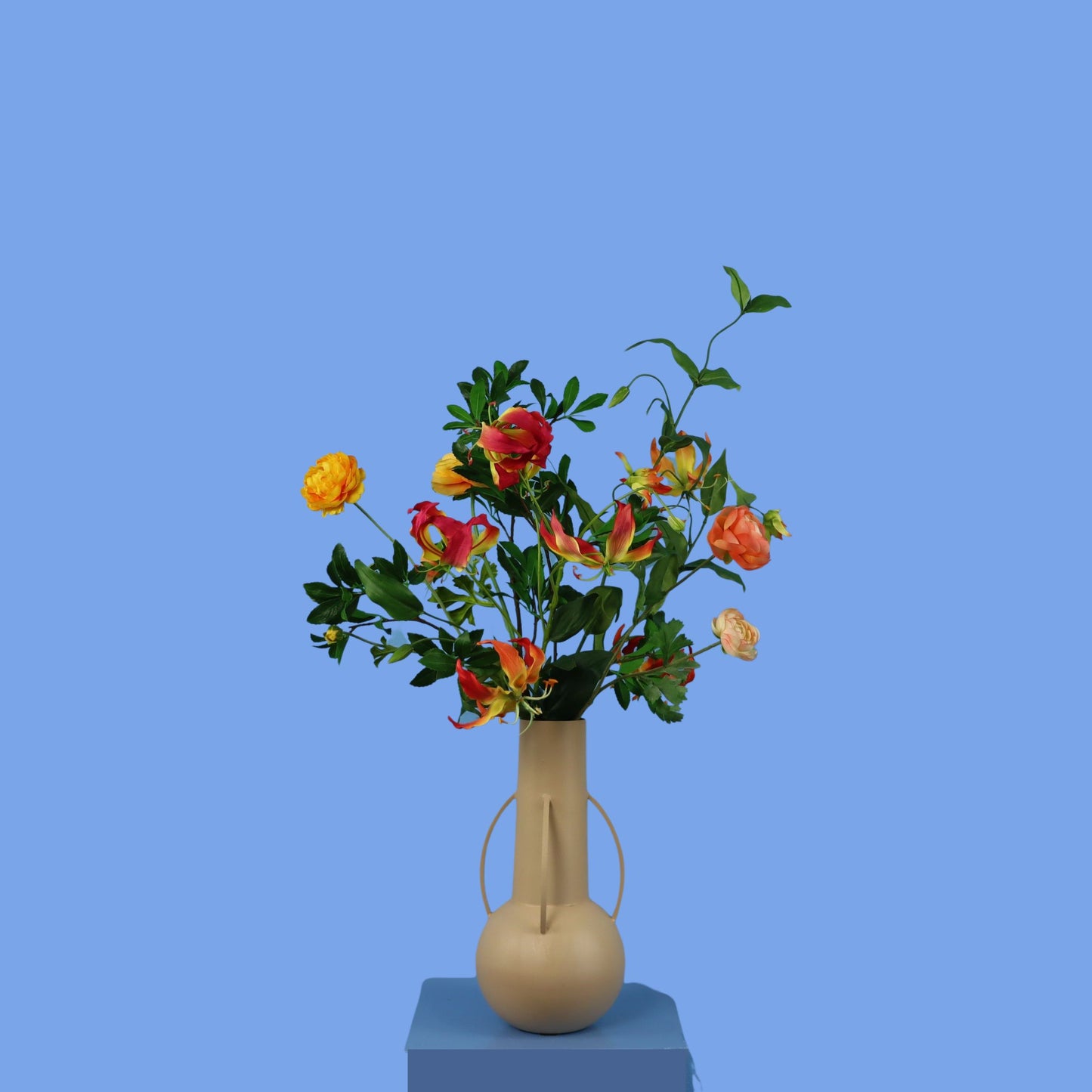 L - Hailey | Pols Potten vaas met kunstbloemen | Large