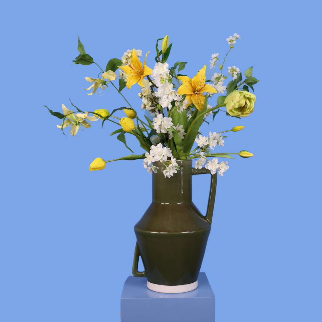 XL - Lean | Return to Sender vaas met kunstbloemen | XL
