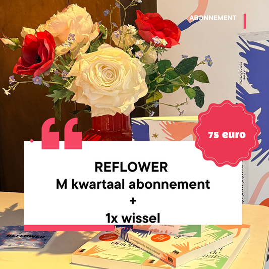 Reflower kwartaalabonnement Medium – kunstbloemen inclusief designvaas