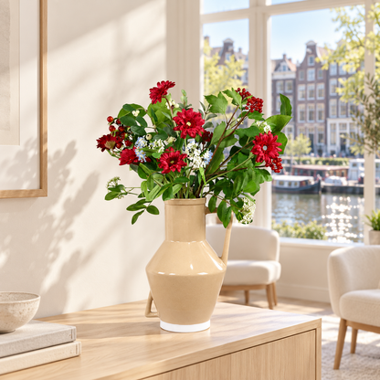 M - Malika | Return to Sender vaas met kunstbloemen | Medium