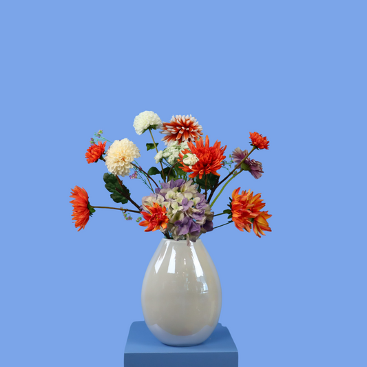 L - Mas - Witte glazen vaas