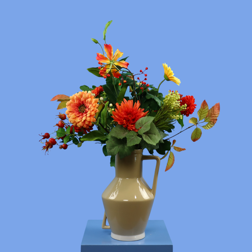 Kunstboeket Sabijn in Return to Sender vaas, maat M – Reflower