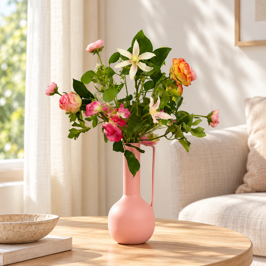 M - Meesie | Pols Potten vaas met kunstbloemen | Medium