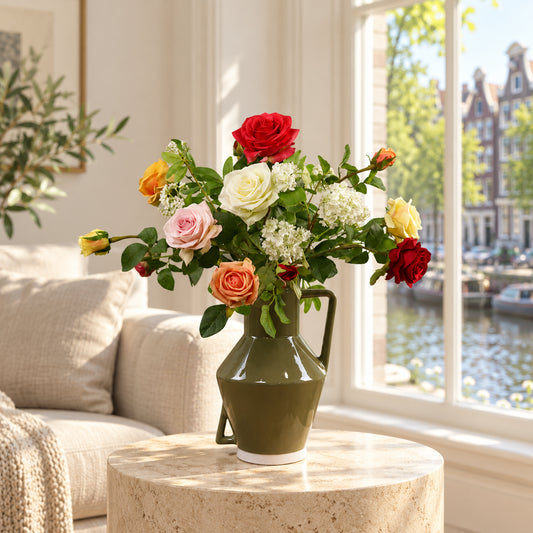 M - Delvina | Return to Sender vaas met kunstbloemen | Medium