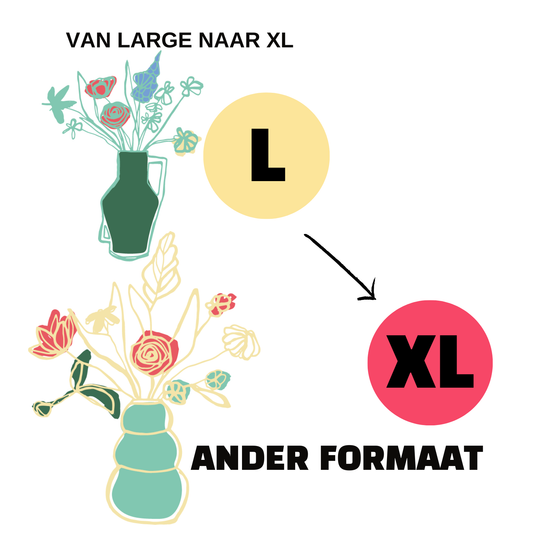 Formaat wissel van abonnement. Van Large naar XL
