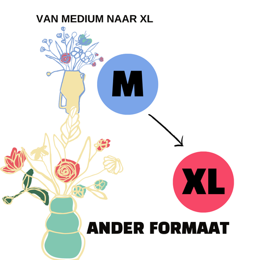 Formaat wissel van abonnement. Van Medium naar XL